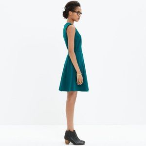 Madewell Anywhere Teal Green Fit Flare Mini Dress 0